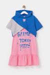 7-10 Yaş New Dance Rules Kız Çocuk Elbise Takım -Mavi/Pembe